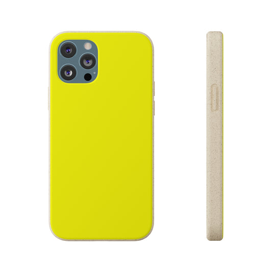 Bright Yellow Biodegradable Case - plain color