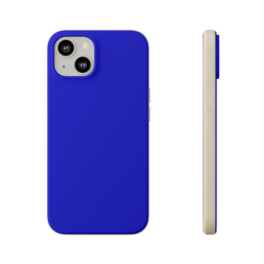 Electric blue Biodegradable Case - plain color